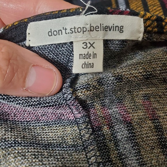 Don't.stop.believing Top Size 3X - Picture 5 of 7